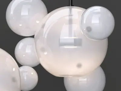 Giopato and Coombes BOLLE 14 bubble FROST and BLACK 3D model