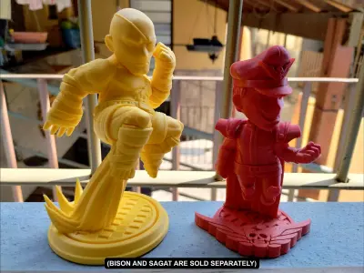 CUTE Street Fighter 2 - M Bison 3D Model - Printable STL File 3D print model