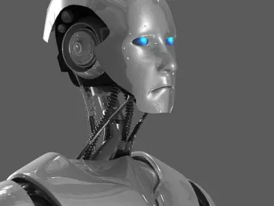 Robot silver 3D model