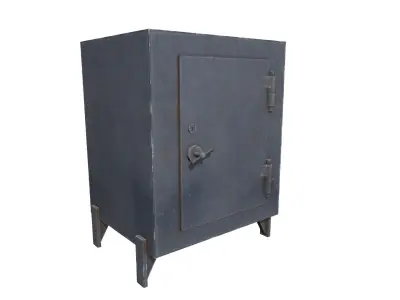  metal safe Low-poly 3D model