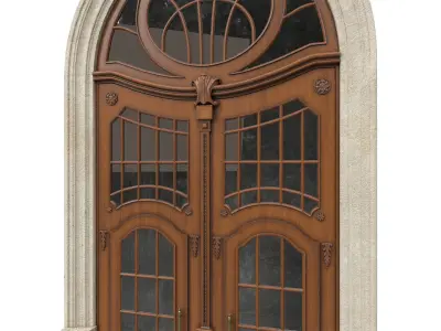 Entrance classic door 48 3D model