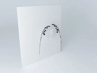 Loz door with flowers Free 3D model