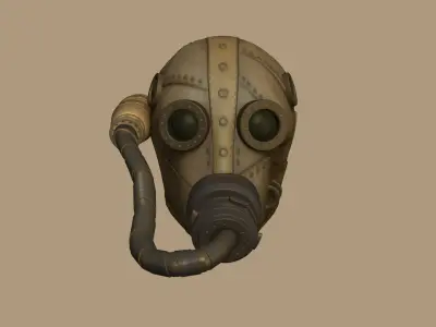 Wasteland Mask 01 - Sci-Fi Character Costume Low-poly 3D model
