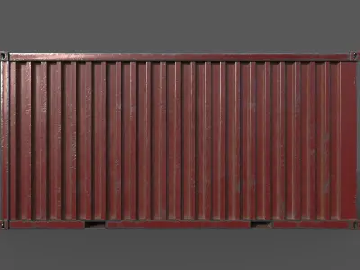 Claret Shipping Container PBR Low-Poly 3D Game Ready Model Low-poly 3D model