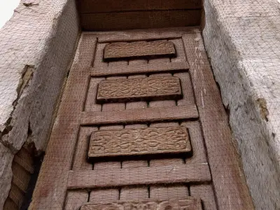 Medieval Nomad Building Door Low-poly 3D model