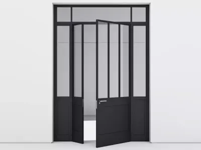 Aluminium door 308 3D model