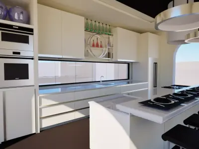 Modern Kitchen  3D model get