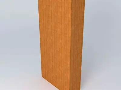 A Shelf-Cabinet orange door Free 3D model