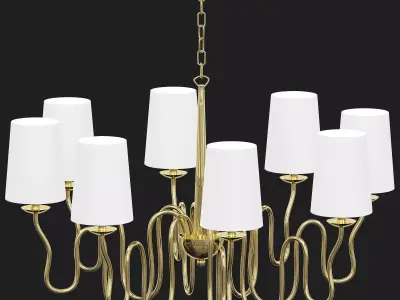 Briana chandelier with four lamps 3D model