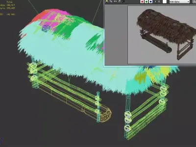 Straw shed - Stables 02 3D model