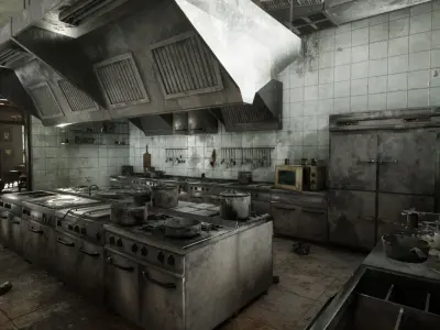 Abandoned Irish Pub Low-poly 3D model