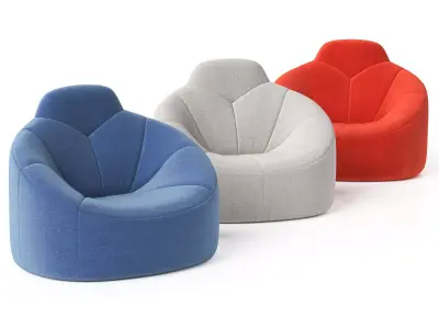 Pumpkin Armchair High Back 3D model