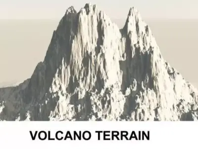 3d Terrain Volcano 3D model