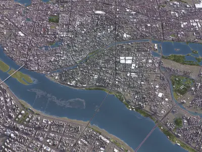 Nanchang - 3D City Model Low-poly 3D model