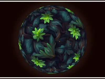 Grass Magic Forest -- FREE TEXTURE A -- Hand-painted --- Texture