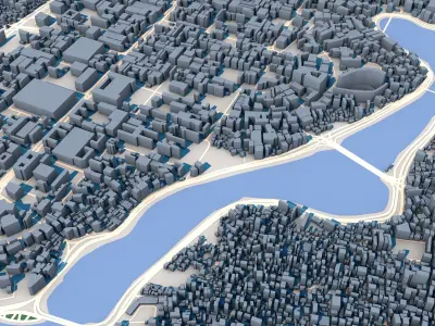 Dhaka City Bangladesh 3D model