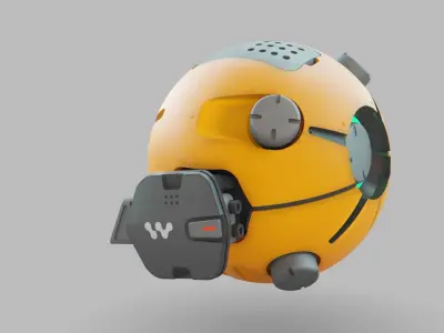 BALL DROID F-100 RIGGED 3D model
