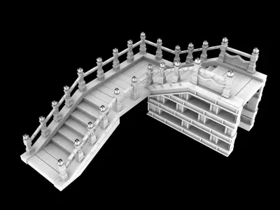 The Tripitaka House - Stairs 01 3D model