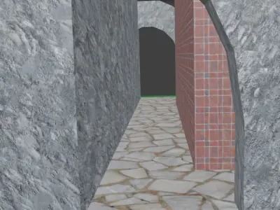 Bilding building in minecraft Low-poly 3D model