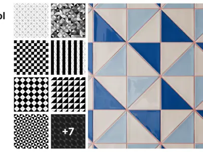 Right Triangle Tiles in Rhombus Layout Texture