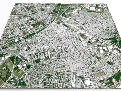 Cityscape Reims France 3D model
