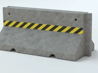 Concrete Barriers  Collection 3D model