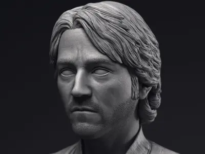 Diego Luna as Cassian Andor Bust Printable 3D Model 3D print model