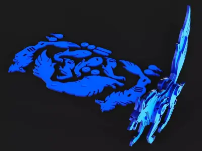 Cyber Wolf Kit Puzzle 3D model