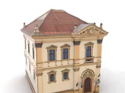 Classic Beige Manor model pack Low-poly 3D model