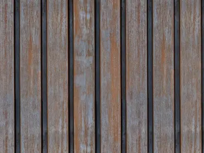 Rusty Metal Wall Panels Texture