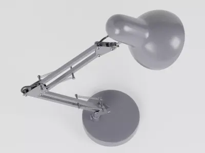 Desk Lamp Flexo Titanium - PBR metal desk lamp 3D model
