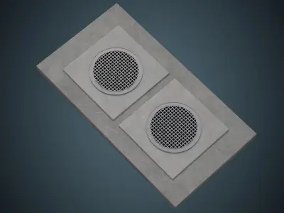 Manhole 2A Low-poly 3D model