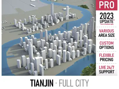 Tianjin Low-poly 3D model