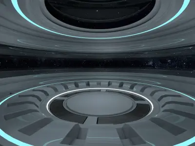 Sci Fi Room 3D model 9