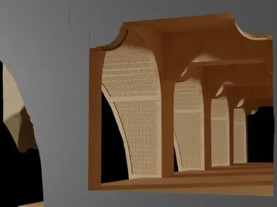 Jabbas Throne Room - Set 3 - Hangouts Area  1-18 scale Kenner 3D print model