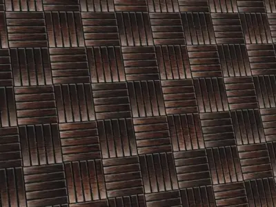 Dark Oak Basketweave Parquet Flooring PBR Seamless Texture