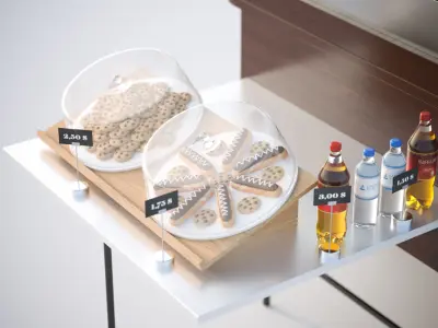 Gastronomic bicycle for making coffee 3D model