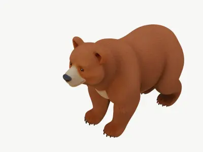  Realistic 3D Bear Model Game Ready 