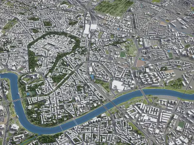 Krakow  Low-poly 3D model