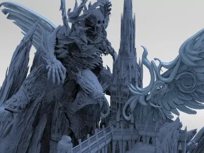 Skeleton Depths Cliffs of Arch demon 3D model