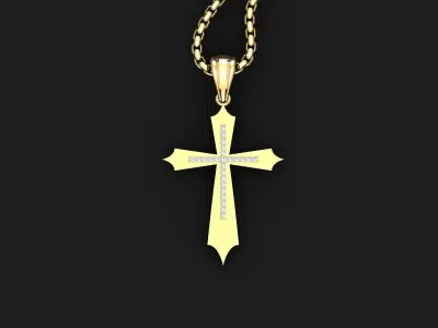 Cross Light Gold 3CP010 3DM STL 3D model