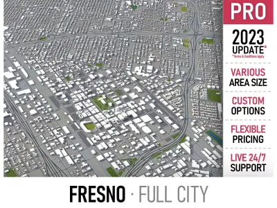 Fresno  Low-poly 3D model