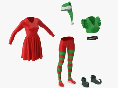  Christmas Elf Costume Female 2 