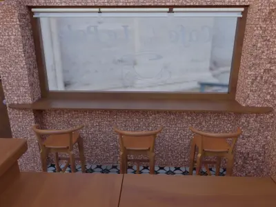 Small cafe  Le Pole 3D model
