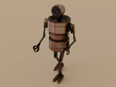 Robot II Low-poly 3D model