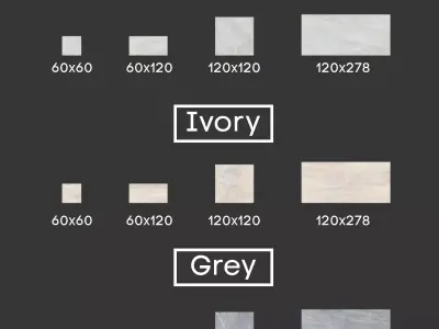 Keope Versilia Collection Marble-Look Tile - Set of 12 Texture