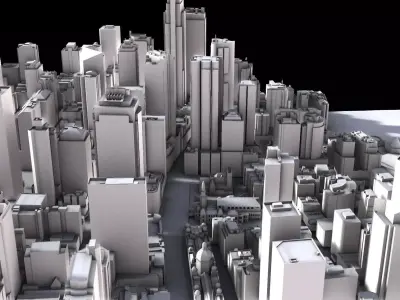 Sydney  1km Block Model 3D model