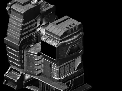 Different dimension world - city hall 3D model