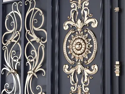 Metal gate 03 3D model