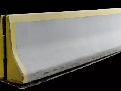 High-Poly Scanned Concrete Barrier 3D model